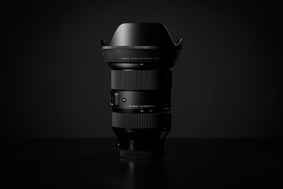 Sigma 24-70mm F2.8 DG DN Art lens, alternate angle